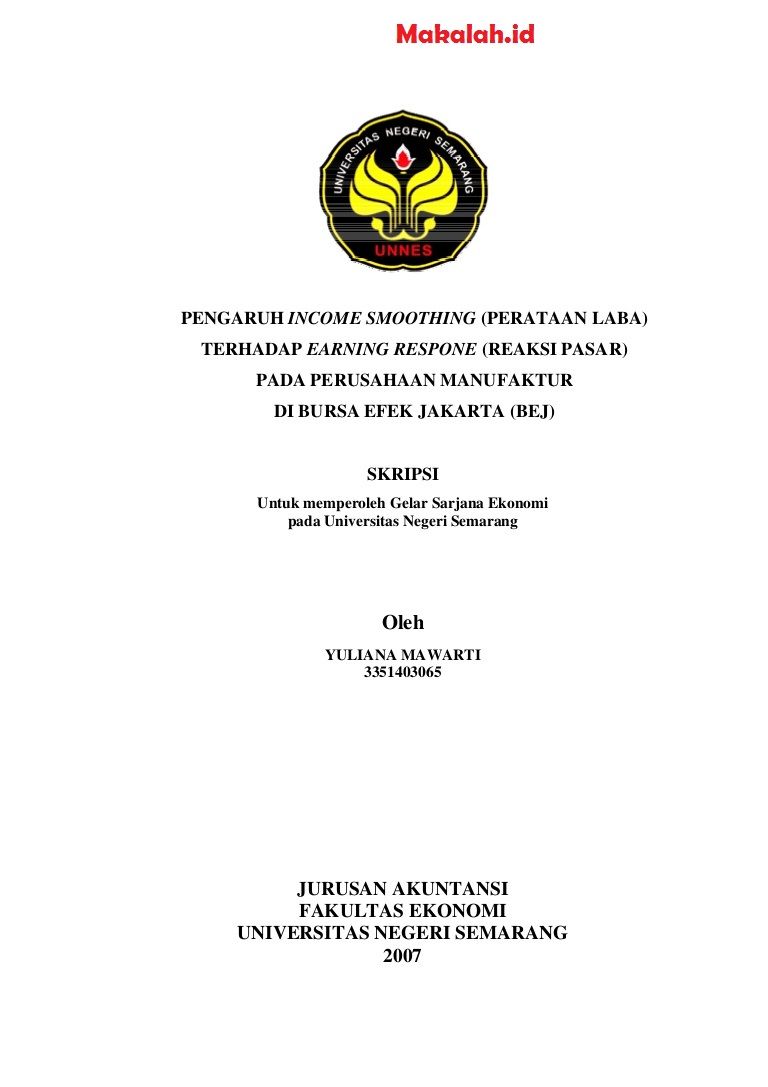 40 Contoh Cover Makalah Mahasiswa Yang Baik Dan Benar Terbaru